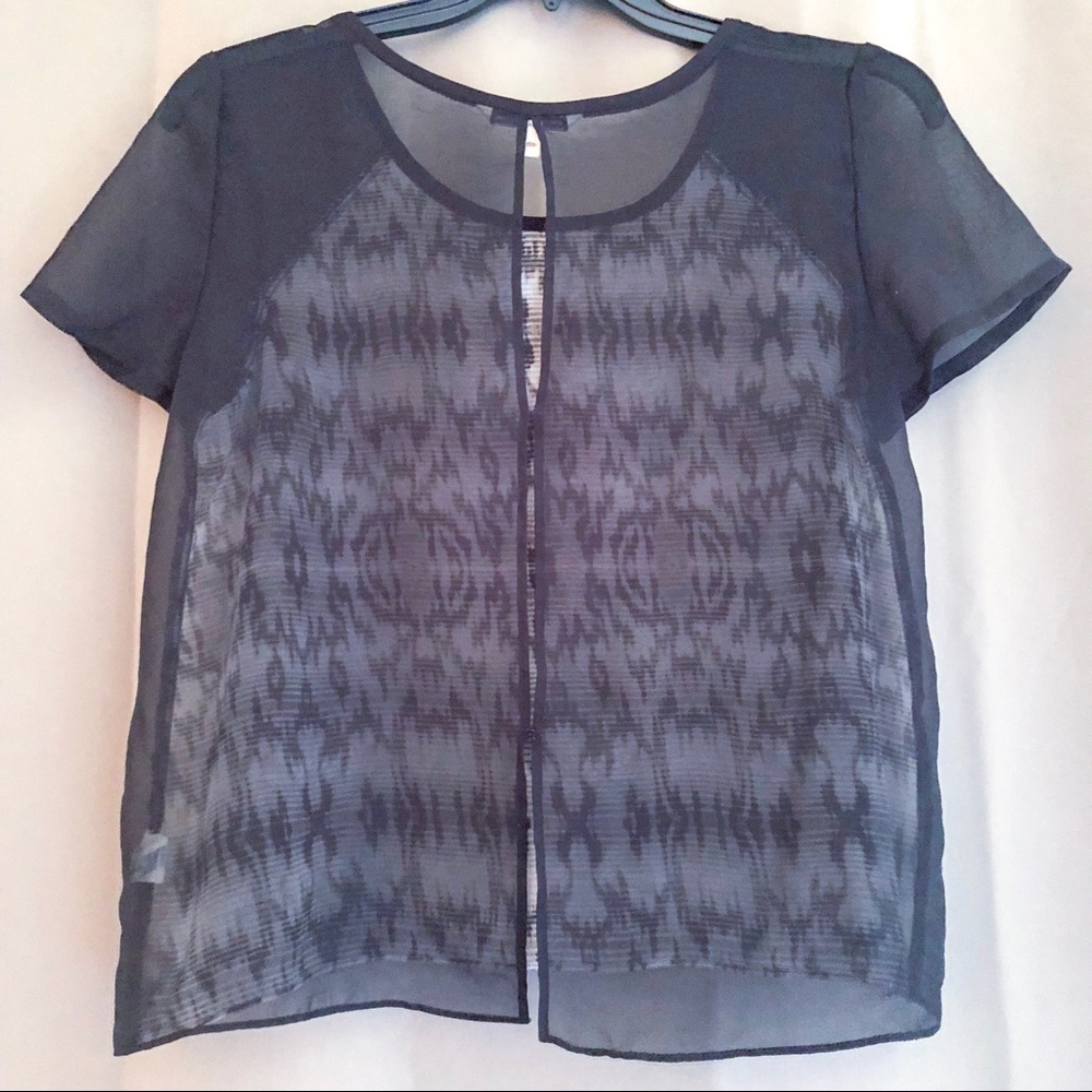 American Eagle Vintage Sheer Split Back Print Top… - image 5